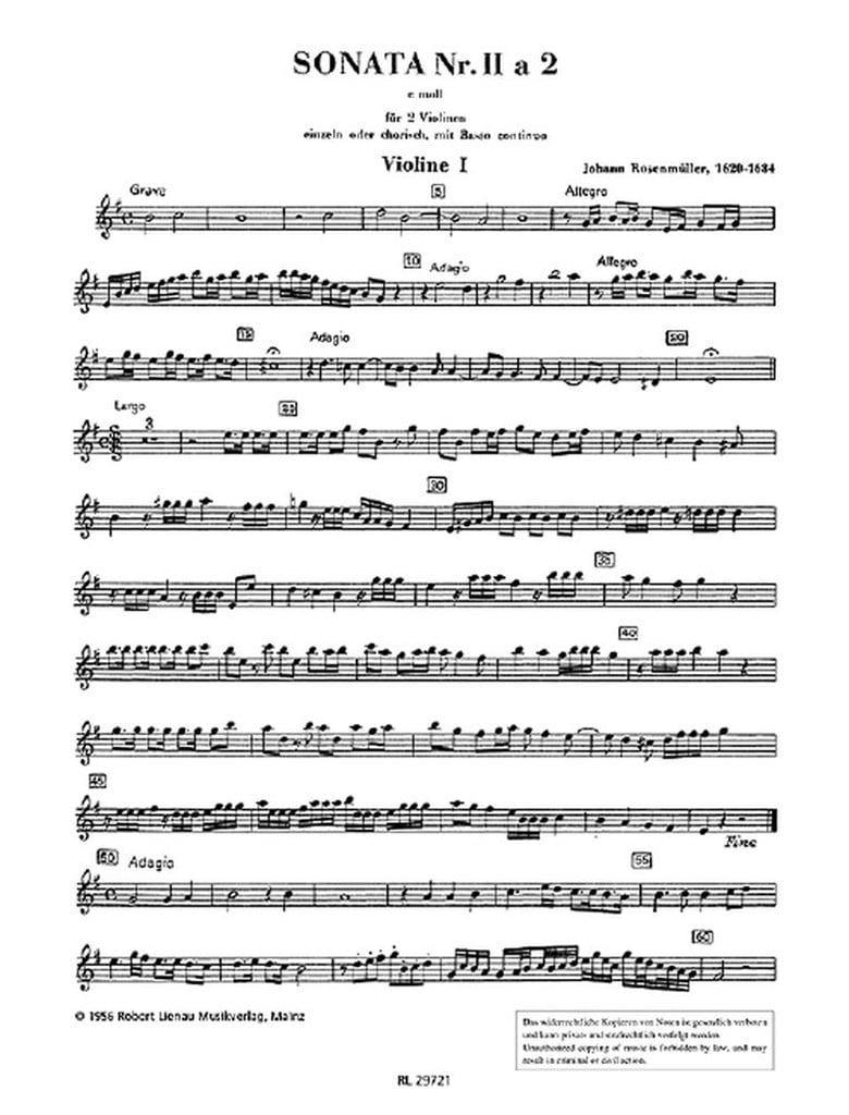 Sonata 2 e-Moll a 2